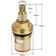 thumbnail image 3 of High-Quality Basin Faucets Repair, Ceramic Disc Cartridge Valve Universal Replacement, Brass Tap Cartridge Ensures Drip-Free Operation For Hot And Cold Water Taps, 2Pcs, 3 of 5