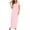 Pink, variant on Summer Oversize Maxi Dresses for Womens 2025 Fashion Casual Short Sleeved V-neck Printed Button Pocket Dress