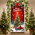 thumbnail image 1 of Thridimensional Christmas Door Cover Flag Snowman Christmas Tree Santa Claus Realistic Door Cover Exquisite Door Flag, 1 of 6