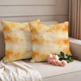 thumbnail image 2 of Orange Fall Ombre Outdoor Waterproof Pillow Covers, Watercolor Abstract Oil Painting Decorative Square Throw Pillowcase Sofa Cushion Sham for Patio/Couch/Chair, 16"x16" 2 Pack, 2 of 8