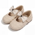 thumbnail image 3 of Rexoro Girls Mary Janes Shoes PU Bowknot Pearl Wedding Toddler Flats, 3 of 7