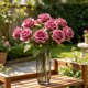 thumbnail image 1 of YiJuHui Artificial Rose Bouquet Wedding Flowers Faux Floral Stems with Leaves Realistic Bridal Bouquet Centerpiece for Home Decor Party Decorations, 1 of 6