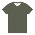 thumbnail image 4 of GrmtClth Men's T Shirt Short Sleeve Crew Neck Solid Color T-Shirt Casual Summer Classic Basic Athletic Gym Workout Tops Army Green M, 4 of 5