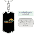 thumbnail image 2 of Mountain Bike Evolution Cycling Stainless Steel or 18k Gold Premium Swivel Dog Tag Keychain, 2 of 8