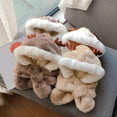 thumbnail image 3 of YAOBAMM Exquisite Children Hat Children Winter Hat Antler Decor Soft Thick Plush Warm Color Matching Integrated Hat Scarf Decorative Ear Neck Head Protection, 3 of 6