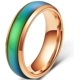 thumbnail image 1 of Anillo de estado de ánimo de banda de boda que cambia de color sensible a la temperatura de acero inoxidable de 4 mm Namotu CZMR-YX247-29, 1 of 2