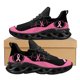 thumbnail image 1 of Zapatillas de tenis ligeras con cordones y antideslizantes para mujer, con estampado de lazo floral rosa y concienciación sobre el cáncer de mama, moda, 1 of 6
