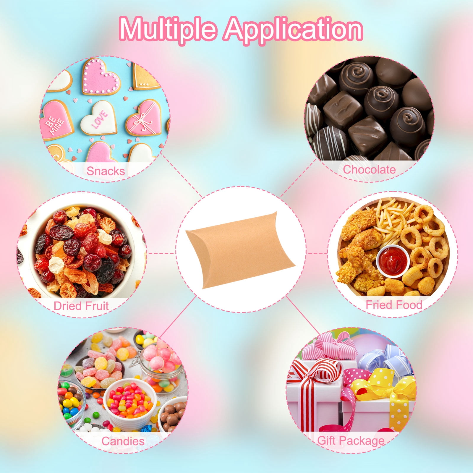Unique Bargains Gift Boxes with Ribbons Presents Paper Candy Favor Box 5.1"x3.5"x1" Brown