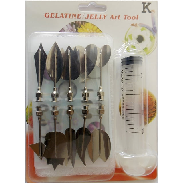 Jeringas y Boquillas para decorado 3D en Gelatinas, Reposteria, Pasteles, Budines CHIC-FANTASY CHIC-FANTASY Modelo "K" con 10 Boquillas Y Jeringa