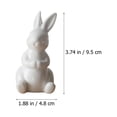 thumbnail image 3 of 2pcs Easter Rabbit Figurines Ceramic Craft Decorations for Desktop Ornaments, 3 of 8