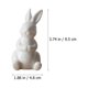 thumbnail image 4 of piezas de decoración de conejos de Pascua, cerámica artesanal, figuras de conejo, adornos de escritorio, 4 of 6