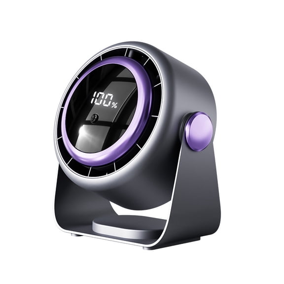 Rechargeable USB Desk Fan for Bedroom, 100 Speeds, 360° Rotation, Wall Mounted Design Small Portable Table Fan with LED Display, Quiet Personal Desktop Cooling Fans for Home Office