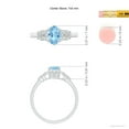 thumbnail image 3 of ANGARA Natural Vintage Style Oval Aquamarine Ring with Diamonds in 14K White Gold for Women (Size-7x5mm) | March Birthstone, Birthday, Anniversary, Jewelry Gift for Women | Natural Aquamarine Ring, 3 of 7