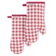 thumbnail image 1 of Juego de 2 guantes de cocina KitchenAid Gingham Passion Red de algodón, 1 of 5