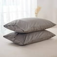 thumbnail image 6 of MarCielo Cotton Duvet Cover Set 3 Piece 100% Washed Cotton Duvet Cover 1 Duvet Cover + 2 Pillowcases Solid (Light Grey, Queen), 6 of 6