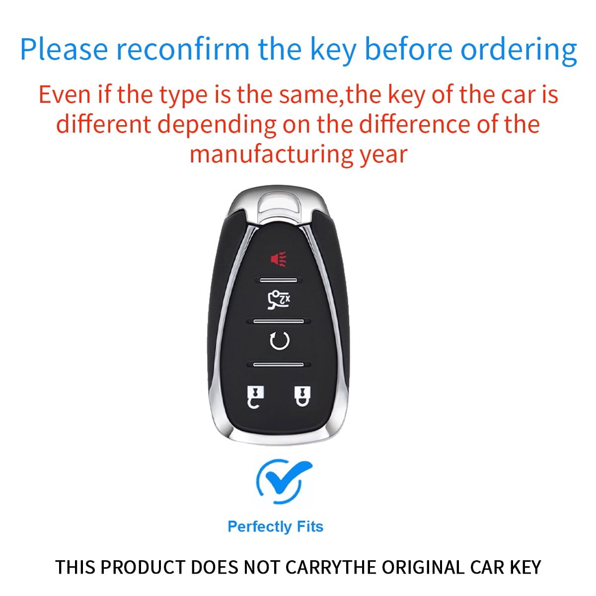 For Key Fob Cover Leather Car Compatible for 2016 2017 2018 2029 2020 2021 Equinox Malibu Camaro Cruze Blazer Sonic Volt Traverse Trax 5 Button Key Case-G Style