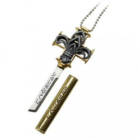 Fleur De Lis Stainless Steel Necklace With Hidden Blade Cross Da Vinci