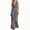 Gray, variant on Cocktail Dresses for Women Solid Color Sleeveless V-Neck Ruffle Trim Maxi Dress Ruched Waist High Slit Elegant Formal Evening Dress for Party (Navy,S)