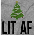 thumbnail image 2 of Festive Holiday Christmas Tree Lit AF Unisex Plus Size Sweatshirt Brisco Brands 2X, 2 of 6