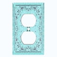 thumbnail image 2 of Metal Light Switch Plate Cover Teal Paisley Bandana Spotted Tile Pattern TIL084, 2 of 13