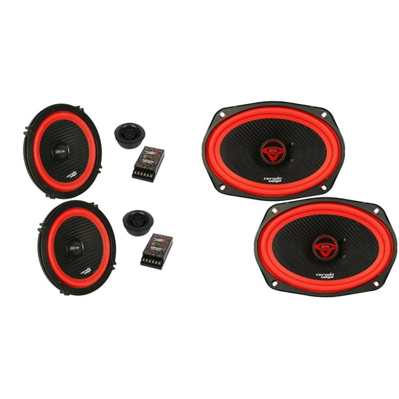 Cerwin Vega Front 6.5" Components and Rear 6x9" Coaxial Speakers 4Ω OEM Upgrade