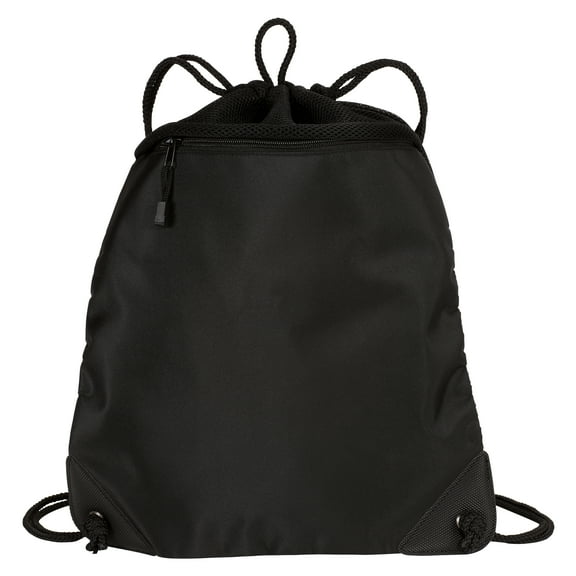 Yellow Rooster Adult Cinch Pack with Mesh Trim Black