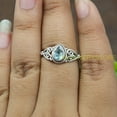 thumbnail image 3 of Blue Topaz Cut Stone 925 Sterling Silver Handmade Promise Wedding Engagement Ring Gift Jewelry For Her, 3 of 5