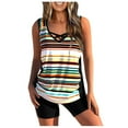 thumbnail image 2 of EGNMCR Bikini Set Women Conservative Print Strappy Back Set Two Piece Swimsuits Swimdress, 2 of 6