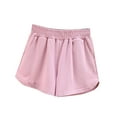 thumbnail image 2 of Royisotas Running Fitness Women Plus Size Shorts Casual Cotton Loose Summer Dolphin Shorts High Waist Pocket Wide Leg Elastic Solid Color Shorts, 2 of 4
