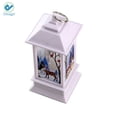 thumbnail image 4 of Deago 5.1" Tall Vintage Santa Claus Flameless Lanterns with LED Candle For Christmas Ornaments Decor Home Party Patio Decorative, 4 of 6