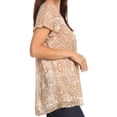 thumbnail image 3 of Sakkas Charolette Embroidery And Seqiun Accents Blouse - Sand - One Size, 3 of 5