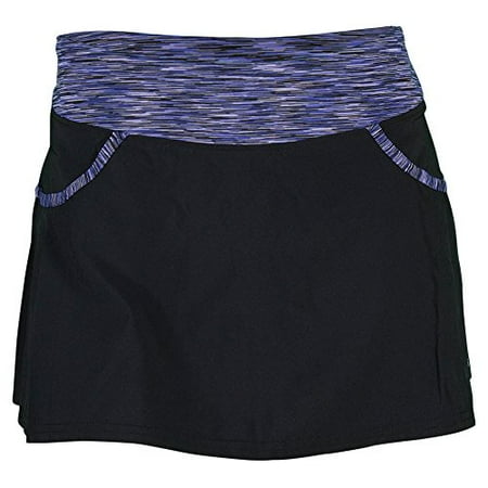 - Prince Women's Stretch-Woven Tennis Skort (Medium, Black/Deep Purple)