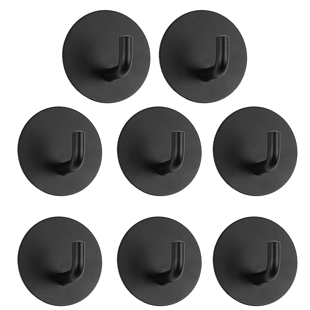8Pack Heavy Duty Adhesive Hooks, Stick on Wall Adhesive Hangers, Strong