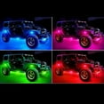 thumbnail image 4 of 12Pods Metal Chasing Dreamcolor LED Rock Lights Kit with APP/RF Remote,Alloy RGB+IC Underglow Lights Multicolor Neon Exterior Vehicle Waterproof Aluminum 12V for Jeep Truck RV Car SUV ATV UTV, 4 of 10