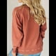 thumbnail image 5 of Sudadera Informal de Larga con Cuello Redondo para Mujer, Sudadera Holgada Rojo Óxido XL, 5 of 7