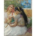 thumbnail image 2 of Frederick Arthur Bridgman 12x14 Gold Ornate Wood Frame and Double Matted Museum Art Print Titled - Two Young Algerians, 2 of 4
