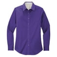 thumbnail image 5 of Yellow Rooster Womens Long Sleeve Easy Care Shirt Purple/Light Stone XL, 5 of 6