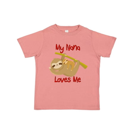 

Inktastic My Nana Loves Me Sloth Gift Toddler Boy or Toddler Girl T-Shirt