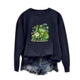 thumbnail image 5 of Charella Sweatshirts for Women St Patricks Day Decorations Long Sleeve Crewneck Tops 2024 Trendy T-shirt,Navy,L, 5 of 5