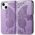 thumbnail image 2 of for iPhone 15 Plus/iPhone 14 Plus Wallet Case for Women,Butterfly Emboss PU Leather Flip Folio Cover Card Holder Stand Phone Case Wallet for iPhone 14 Plus/15 Plus 6.7 Inch (Lavender), 2 of 13