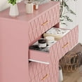 thumbnail image 4 of M optimized Chest of Drawers for Bedroom with 5 Drawers, Wooden Dresser with Gold Handles, Storage Cabinet and Organizer Drawers for Living Room, Hallway, Entryway, Modern Nightstand, 4 of 9