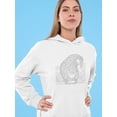 thumbnail image 2 of Zentangle Parrot Design Hoodie Women -Image by Shutterstock, Female XX-Large, 2 of 4