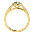 thumbnail image 3 of Aonejewelry 1.20 Ct. Ttw Cushion Shape Green Amethyst Bridal Set In 10k Yellow Gold, 3 of 4