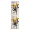 thumbnail image 2 of World Rug Gallery Contemporary Modern Abstract Gold 2'x10' Runner Rug, 2 of 5