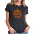 thumbnail image 1 of LA Pop Art Women's Premium Blend Word Art T-shirt - Pumpkin, 1 of 1