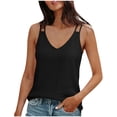 thumbnail image 2 of Dolkfu V Neck Fancy Tops for Women Spaghetti Strap Tank Tops Sleeveless Lightweight Loose Fit Womens Tee Shirt L, 2 of 6