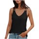 thumbnail image 3 of TaTaai Women's Linen Look V Neck Tank, Strappy Backless Design, Solid Color Sleeveless Top for Summer Fashion Gift, 3 of 6