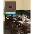 thumbnail image 3 of Harbweb 7pc HDPE Outdoor Dining Set, All-Weather Wood Grain Patio Furniture, Brown, 3 of 6