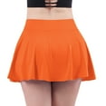 thumbnail image 4 of Lenpel Women's Skorts Soft Comfy High Waisted Solid Color Mini Tennis Skirt with Shorts Summer Athletic Workout Skorts, 4 of 4