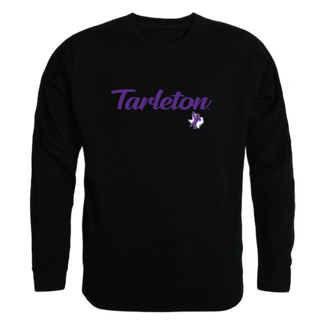 W Republic 556-389-BLK-04 Men Tarleton State Texans Script Crew Fleece, Black - Extra Large